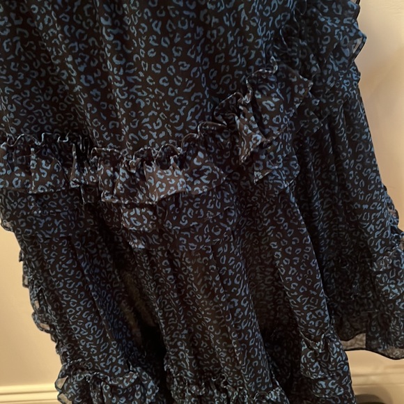 Spaghetti strap v-neck open back summer flowy dress by Moda International. Sz M - Picture 5 of 6